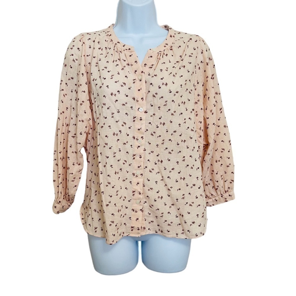 Madewell Delicate Floral Peasant Top - Picture 4 of 6